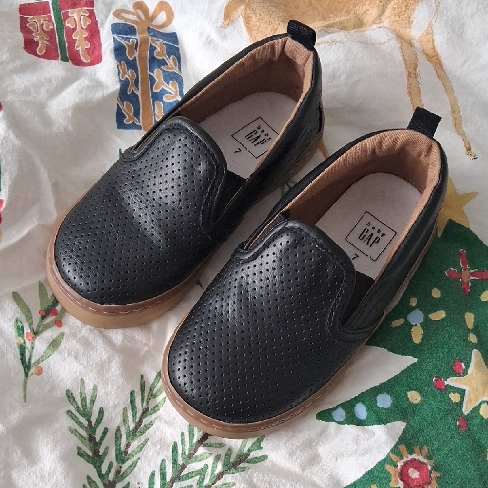 Baby Gap, Boys Black Shoes, Size 7